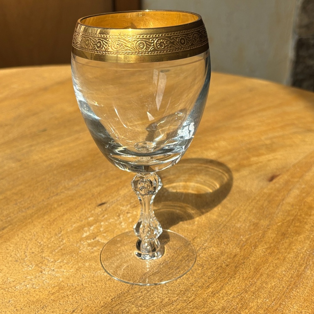 Vintage Tiffan Franscian Westchester Crystal Wine Glass